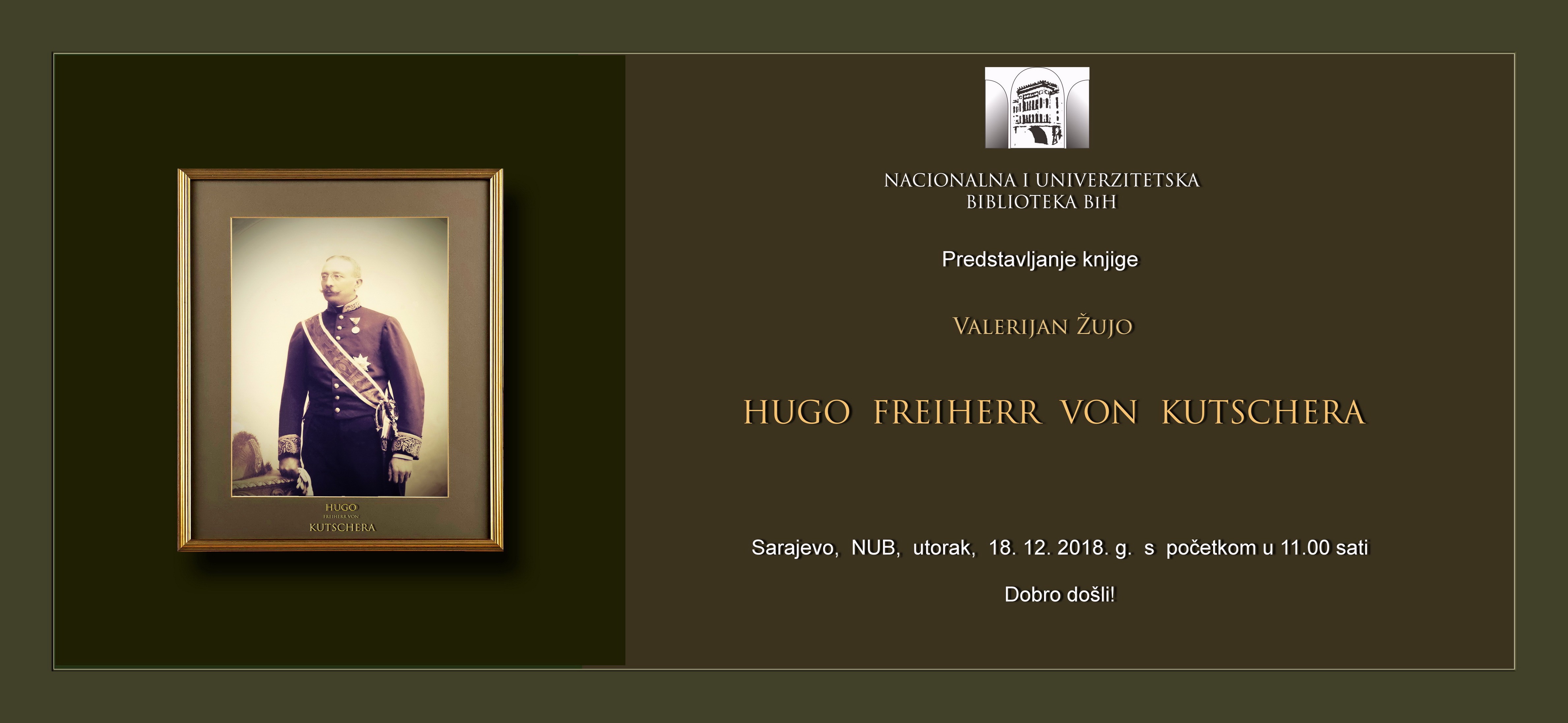 Pozivnica na predstavljanje knjige o Hugi Kutscheri