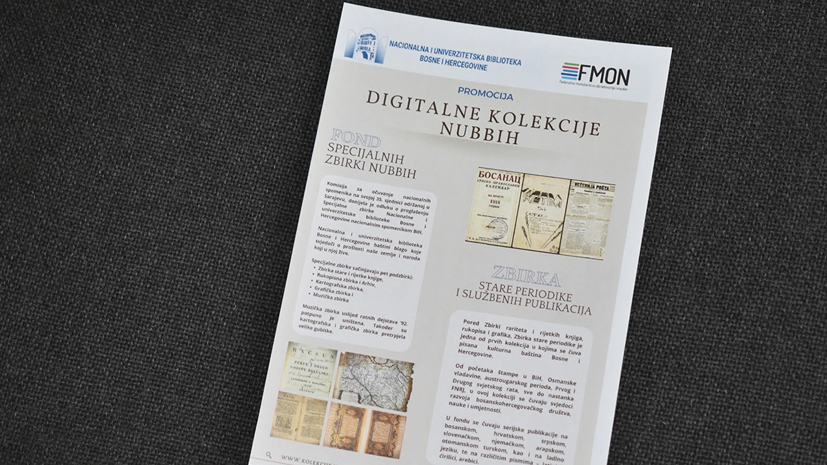 Promocija Digitalnih kolekcija Nacionalne i univerzitetske biblioteke BiH