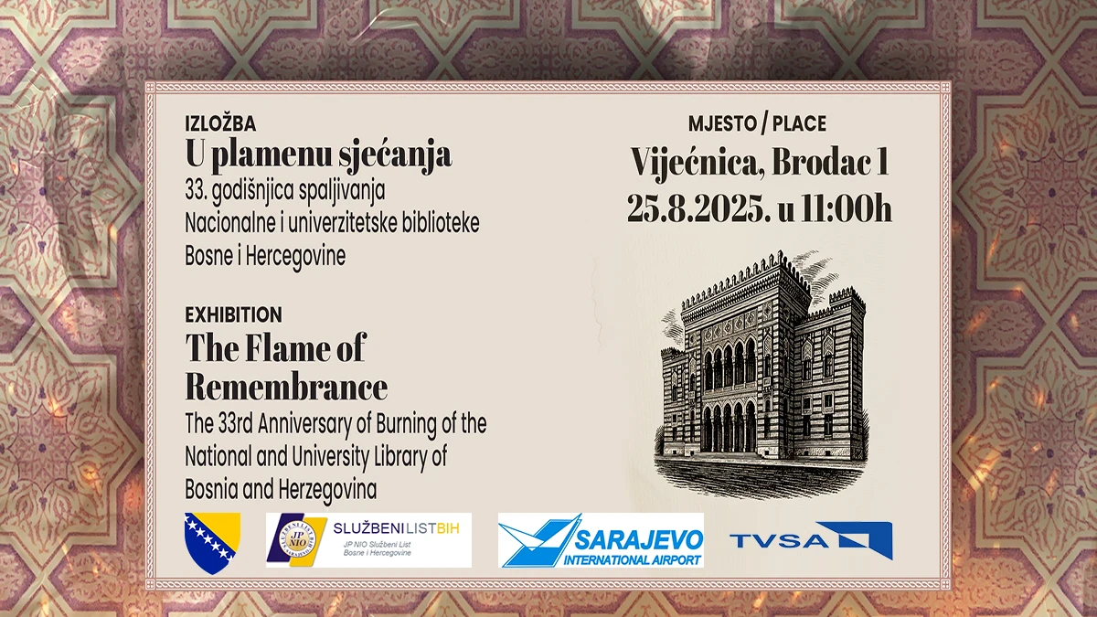 Obilježavanje 33. godišnjice paljevine Nacionalne i univerzitetske biblioteke Bosne i Hercegovine