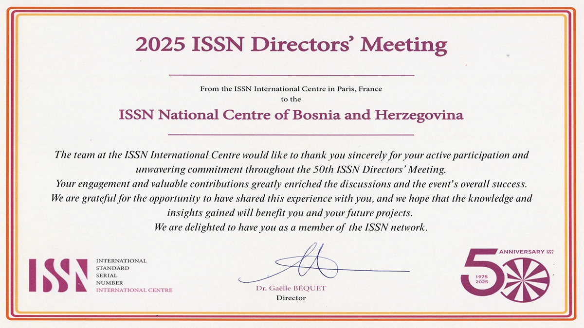 50-i ISSN sastanak direktora nacionalnih ISSN centara u Nacionalnoj biblioteci Francuske