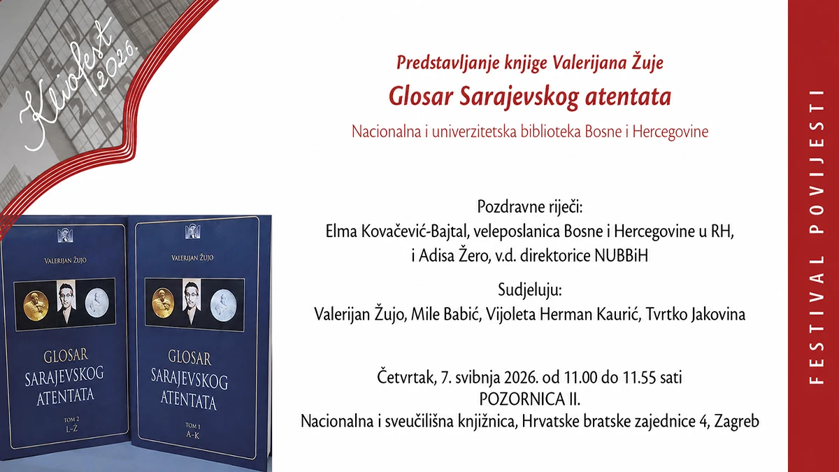 „Glosar sarajevskog atentata“ u fokusu zagrebačkog Kliofesta: NUBBiH donosi nauku, dijalog i izložbu