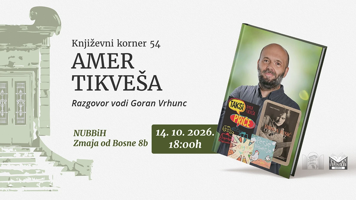 Književni razgovor s Amerom Tikvešom u Nacionalnoj i univerzitetskoj biblioteci BiH